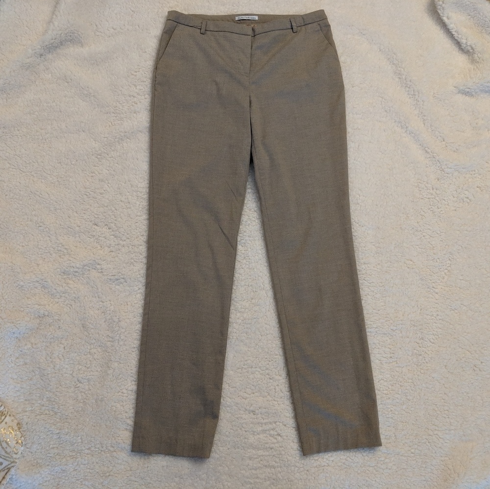 Dalia Collection tan straight leg dress pants Sz 8